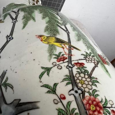 Antique Chinese VASE, Blossom and Birds, Hand Painted