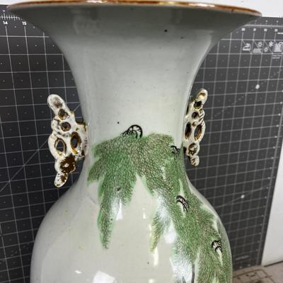 Antique Chinese VASE, Blossom and Birds, Hand Painted