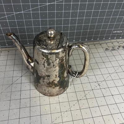 7" Tall  English Silver Plated Tea Pot 