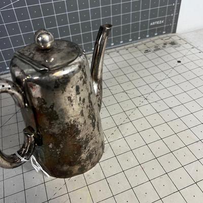 7" Tall  English Silver Plated Tea Pot 
