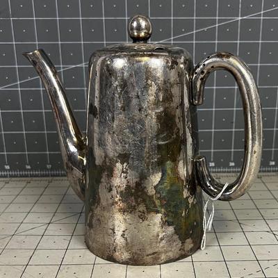 7" Tall  English Silver Plated Tea Pot 