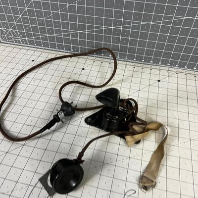 Western Electric Radio or Telephone Ear Piece & Microphone Collectible 