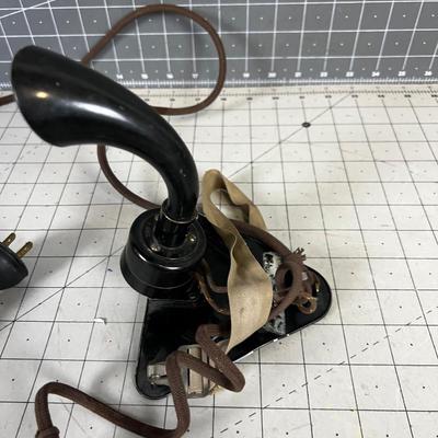 Western Electric Radio or Telephone Ear Piece & Microphone Collectible 