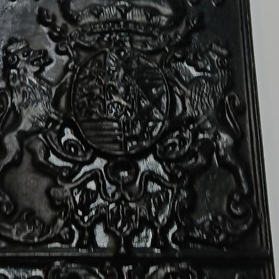 Antique and Unique! Cast Iron German 'Coat of Arms' Fire back A Baroque stove plate, SaarbrÃ¼ck 1773