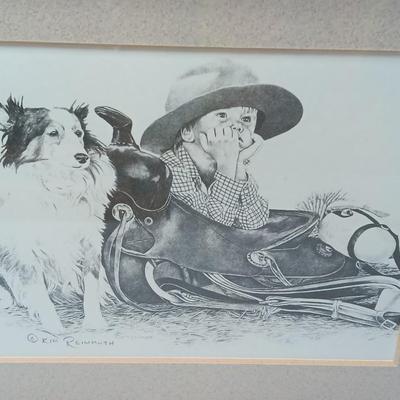 "When Do We Get to Go" Cowboy in the making western artwork by Kim Reinmuth