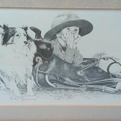 "When Do We Get to Go" Cowboy in the making western artwork by Kim Reinmuth