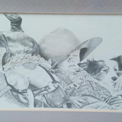 "Time Out" Cowboy in the making western artwork by Kim Reinmuth