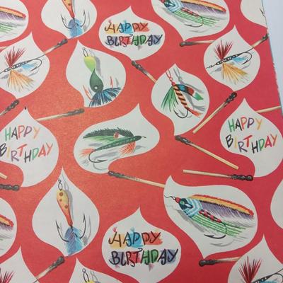 Vintage print " Happy Birthday" wrapping paper