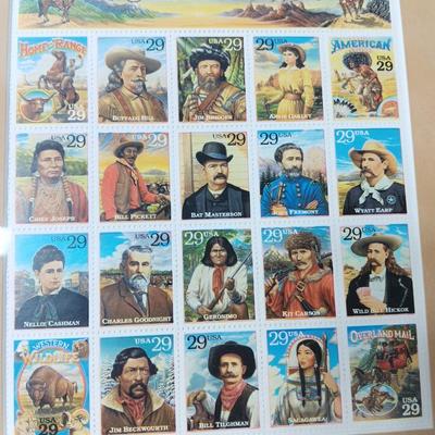 Legends of the West framed stamp collection