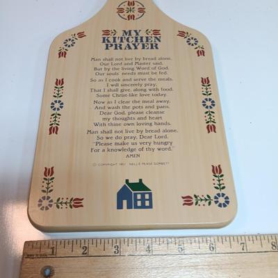 My Kitchen Prayer decorative cutting board, and stained-glass artwork