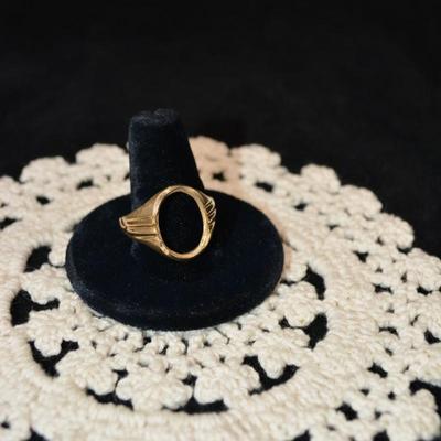 10k Men's Ring with no Setting Size 12.5, 4.5g