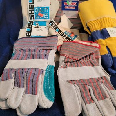 Leather Palm Canvas Work Gloves