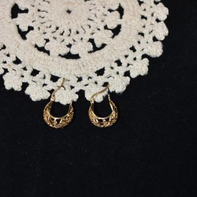 Gold-Tone 925 Sterling Earrings 3.7g
