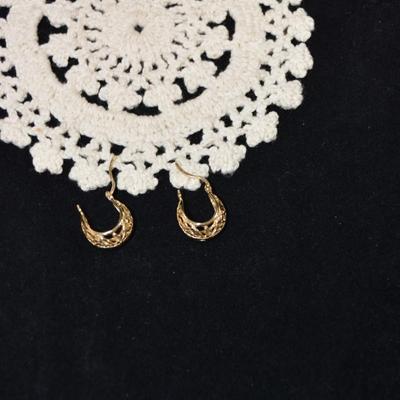 Gold-Tone 925 Sterling Earrings 3.7g