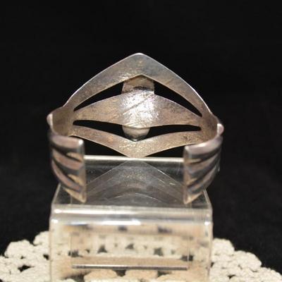 Vintage Navajo Turquoise Sand Cast Cuff Bracelet 51.9g