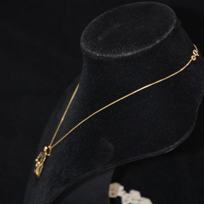 Gold-Tone 925 Sterling Family Pendant with 925 Chain 16" 10.3g