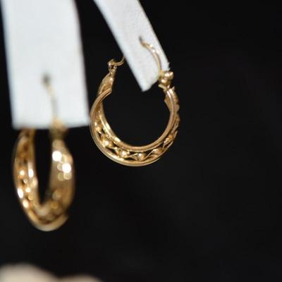 14k Triple Hoop Earrings 1.1g