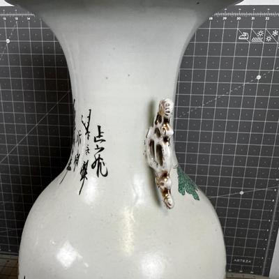 Antique Chinese Rose Famille Pair of JardiniÃ¨res or Baluster Vases~~