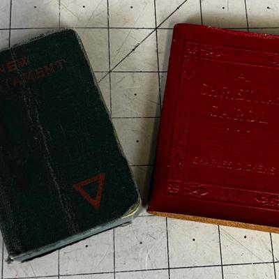 Miniature Books: Bible and Christmas Carole