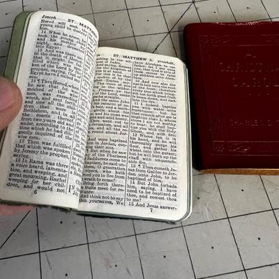 Miniature Books: Bible and Christmas Carole