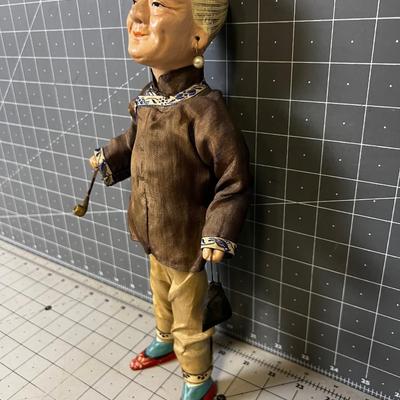 Bizarre! - Antique Chinese Doll with Opium Pipe. OG Player here!?!