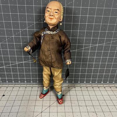 Bizarre! - Antique Chinese Doll with Opium Pipe. OG Player here!?!