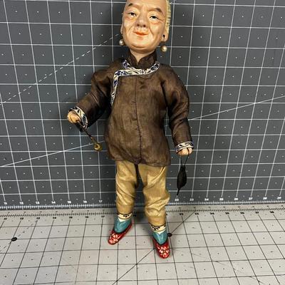 Bizarre! - Antique Chinese Doll with Opium Pipe. OG Player here!?!