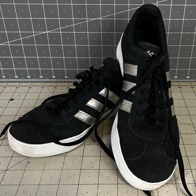 Adidas Black with Silver Stripe