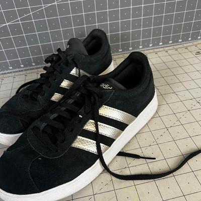 Adidas Black with Silver Stripe