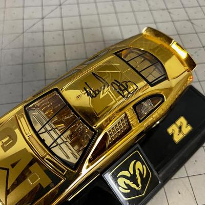 Ward Burton Autographed Car, from NASTAR with CAT and 22 GOLD 