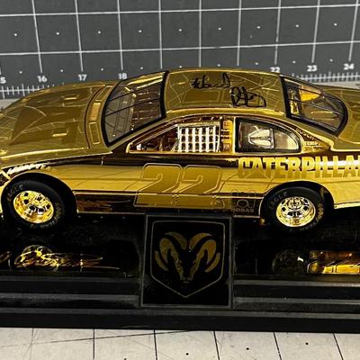 Ward Burton Autographed Car, from NASTAR with CAT and 22 GOLD 