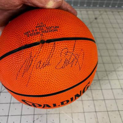 Autographed Miniature Basket Ball with Mark Eaton, Frank Layden, PLUS another! 