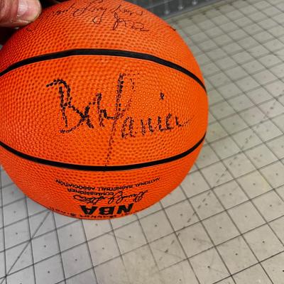 Autographed Miniature Basket Ball with Mark Eaton, Frank Layden, PLUS another! 