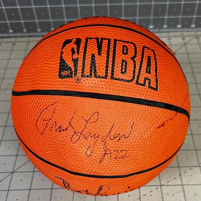 Autographed Miniature Basket Ball with Mark Eaton, Frank Layden, PLUS another! 