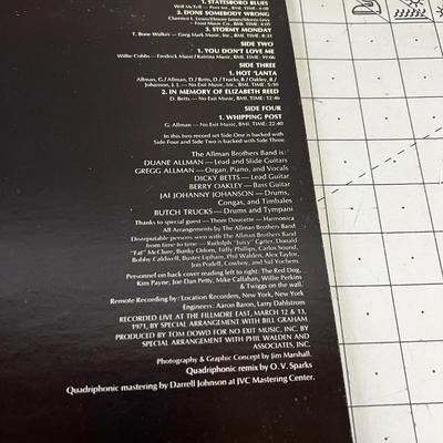 RECORD: The Almond Brothers,  Live at the Fillmore East 
