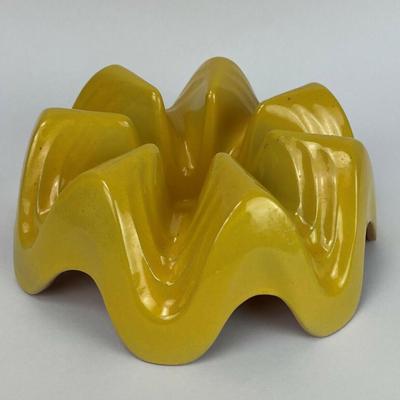 vintage FRANKOMA POTTERY WA1 CASSEROLE WARMING STAND yellow