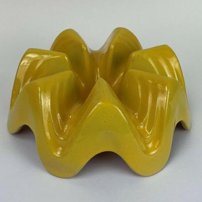 vintage FRANKOMA POTTERY WA1 CASSEROLE WARMING STAND yellow