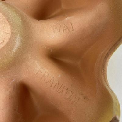 vintage FRANKOMA POTTERY WA1 CASSEROLE WARMING STAND yellow
