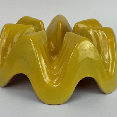 vintage FRANKOMA POTTERY WA1 CASSEROLE WARMING STAND yellow
