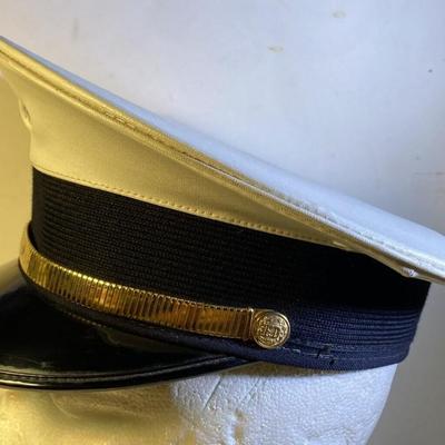  FIRECHIEF DRESS HAT CAP SIZE 6 3/4 vintage white leather vintage