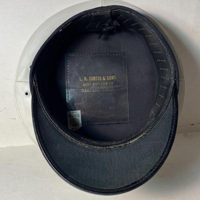  FIRECHIEF DRESS HAT CAP SIZE 6 3/4 vintage white leather vintage