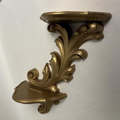 hollywood regency ROCOCCO ACCENT SHELVES HOMECO 1970s