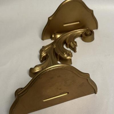 hollywood regency ROCOCCO ACCENT SHELVES HOMECO 1970s