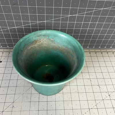 Mid Century Bauer 6" Blue Flower Pot