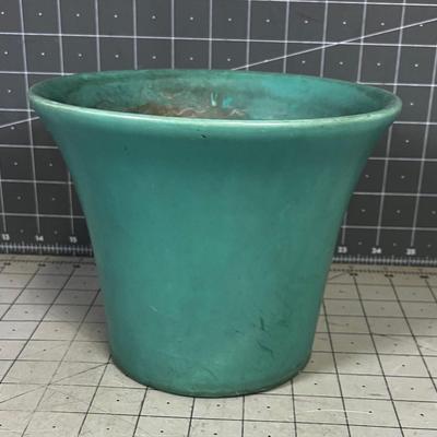 Mid Century Bauer 6" Blue Flower Pot
