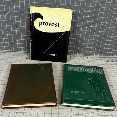 (3) THE PROVOST Provo High School Year Books 1952, 1953, 1954 
