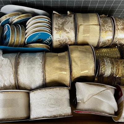 Tray of NEW GOLD Ribbon, Lots of Styles