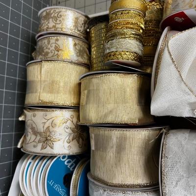 Tray of NEW GOLD Ribbon, Lots of Styles