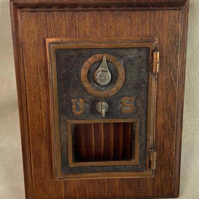  antique United States Post Office Mailbox Door mounted wall display