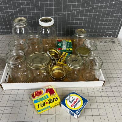Mixed 1/2 Pint, Pint and Quart Jars